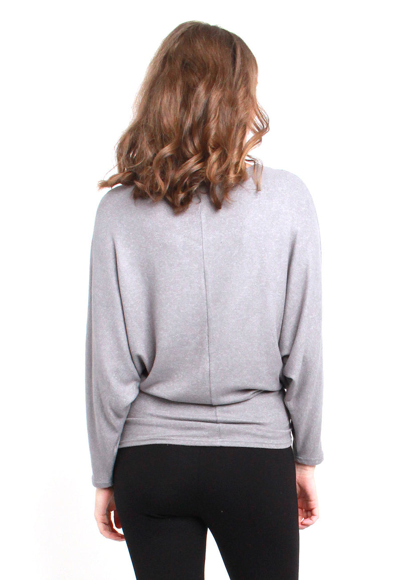 Oberteil Big Heart mit Batwing-Ärmeln